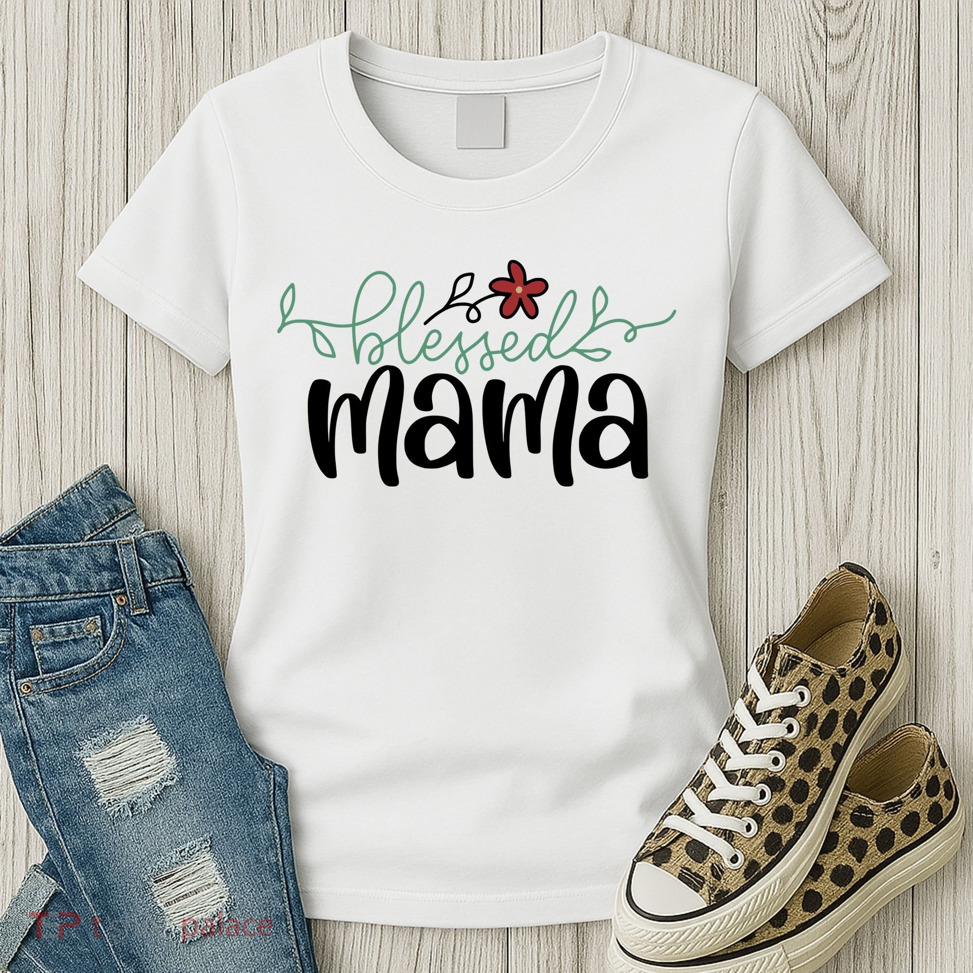 Blessed Mama Cute Gift For Mom Women's T-Shirt