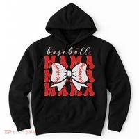 Baseball Mama Coquette Bow Sport Lover Sister Mother's Day Hoodie thumb 0