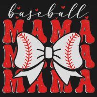 Baseball Mama Coquette Bow Sport Lover Sister Mother's Day Long Sleeve Shirt thumb 2