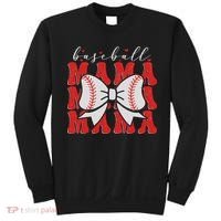 Baseball Mama Coquette Bow Sport Lover Sister Mother's Day Sweatshirt thumb 0