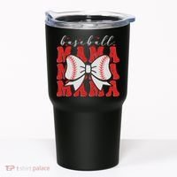 Baseball Mama Coquette Bow Sport Lover Sister Mother's Day Tumbler thumb 0