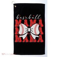 Baseball Mama Coquette Bow Sport Lover Sister Mother's Day Golf Towel thumb 0