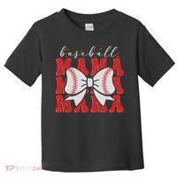 Baseball Mama Coquette Bow Sport Lover Sister Mother's Day Toddler T-Shirt thumb 0
