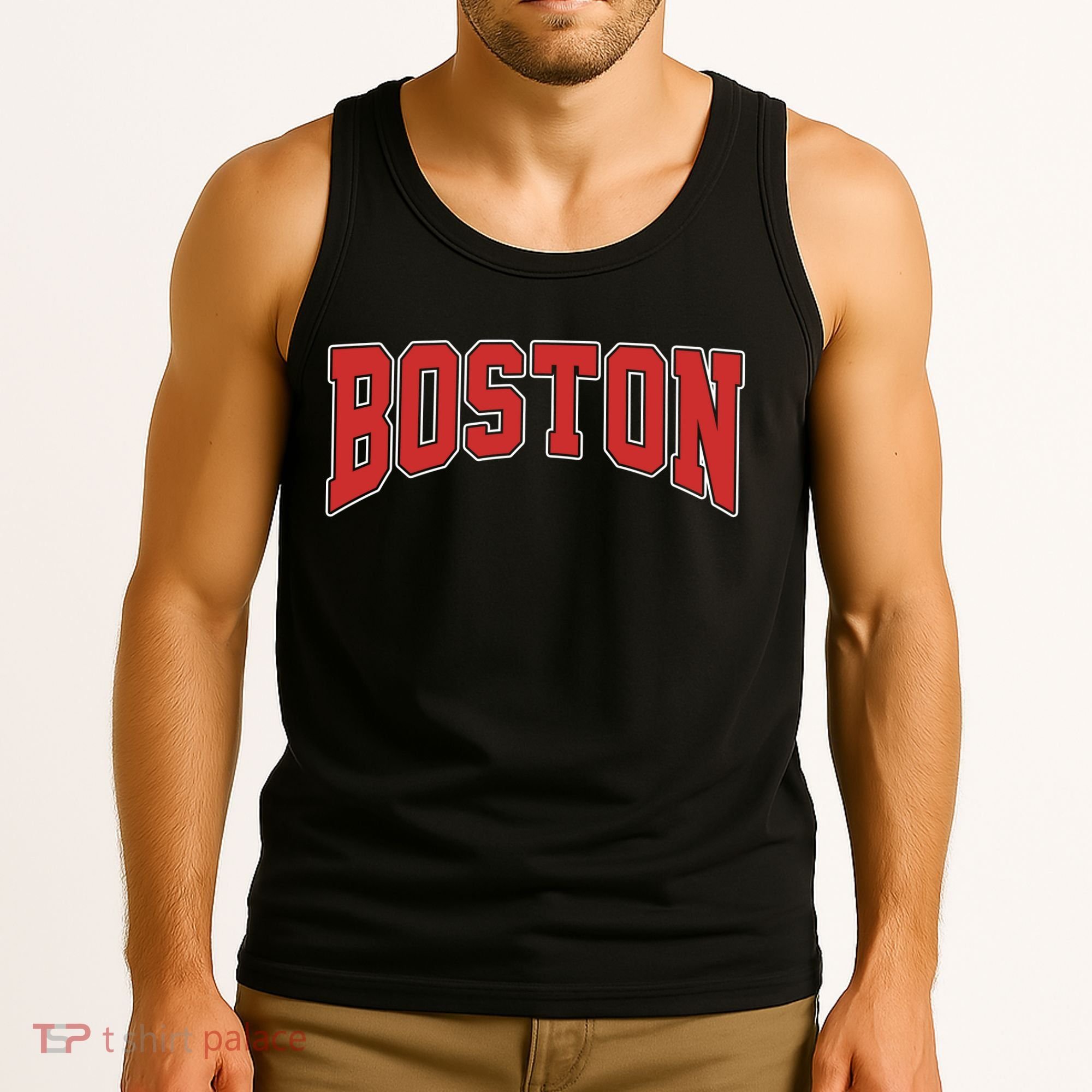 Boston Massachusetts Classic Curve Tank Top