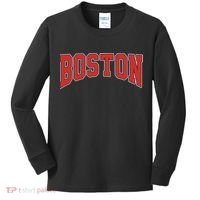 Boston Massachusetts Classic Curve Kids Long Sleeve Shirt thumb 0