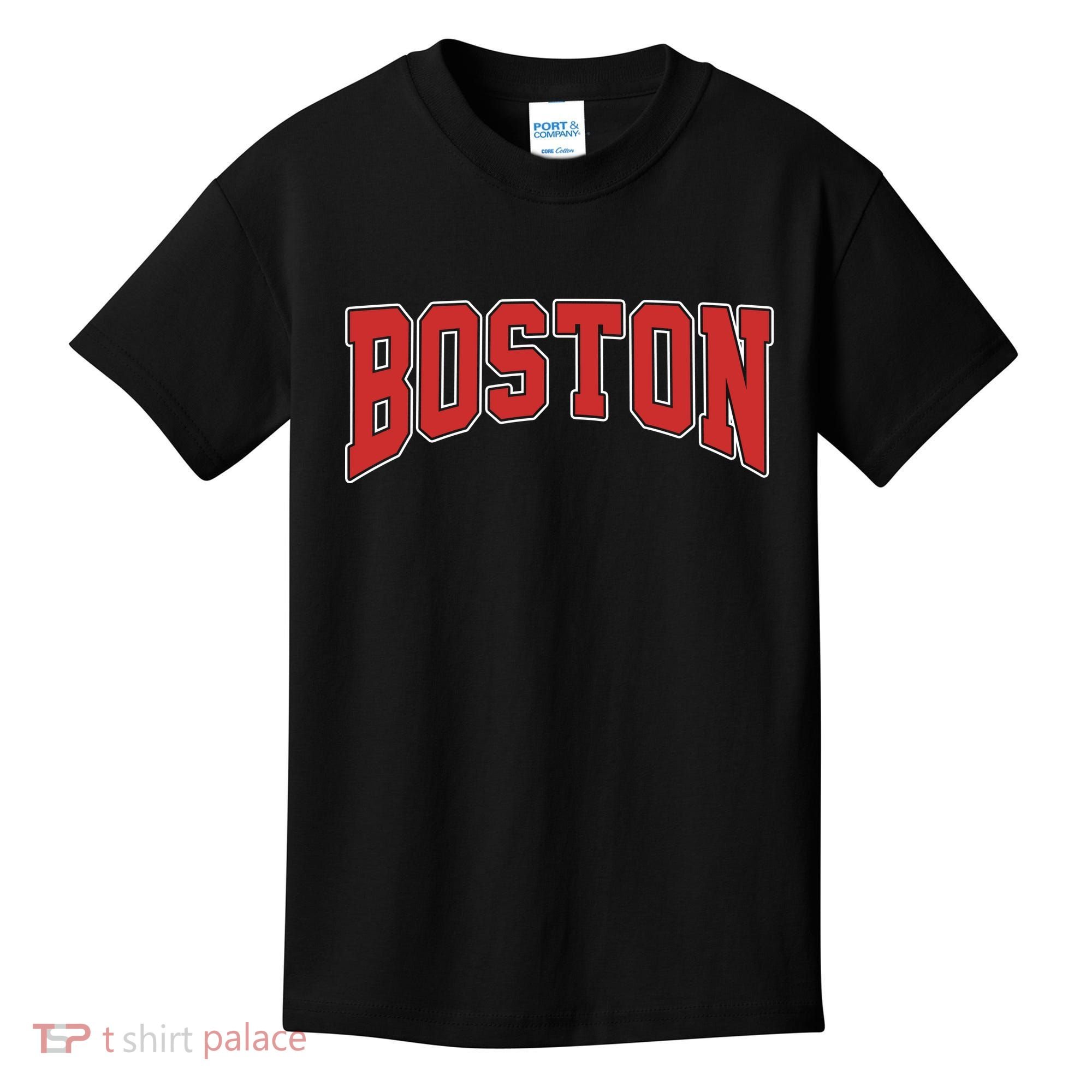 Boston Massachusetts Classic Curve Kids T-Shirt