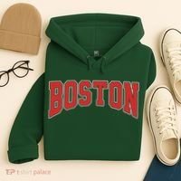 Boston Massachusetts Classic Curve Hoodie thumb 4