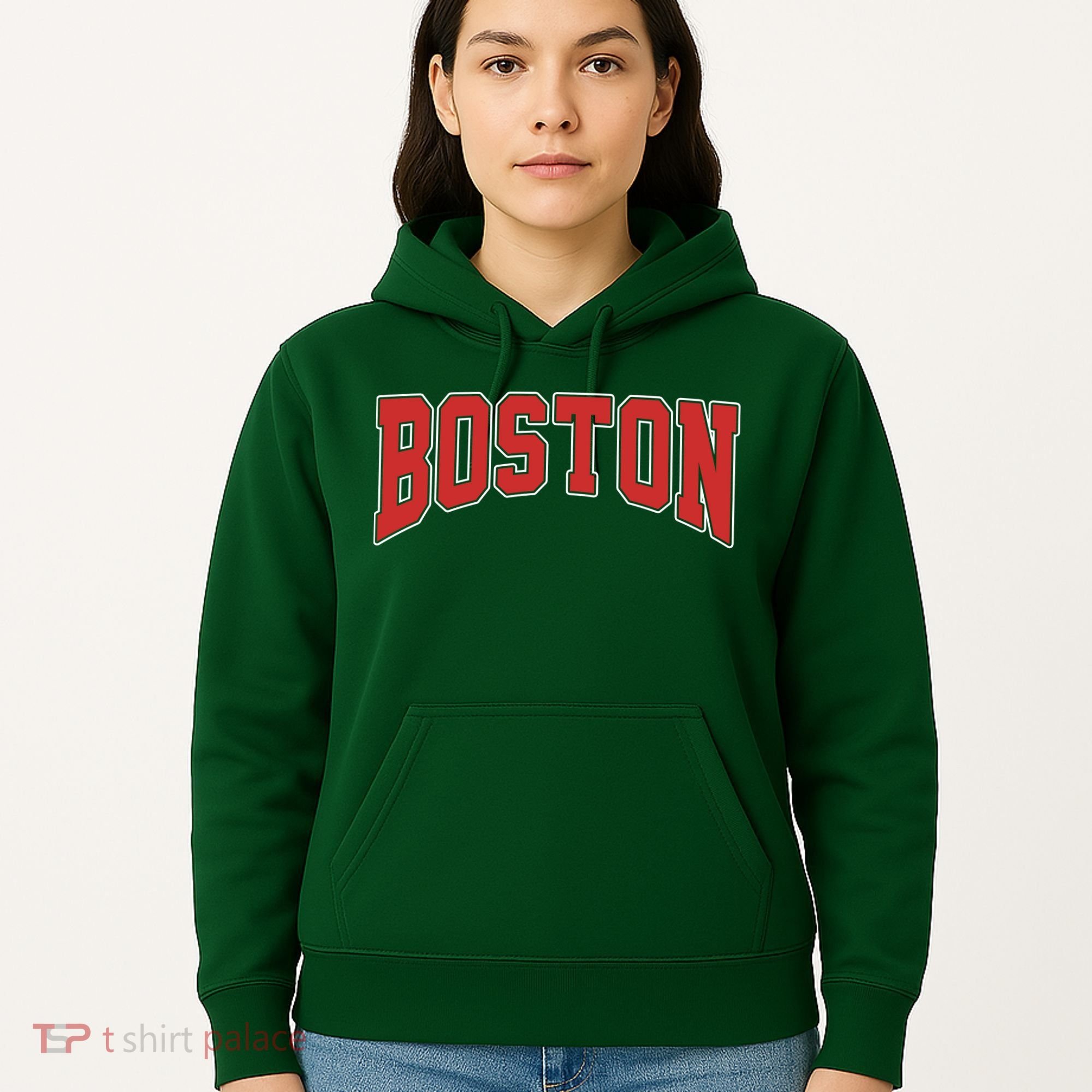 Boston Massachusetts Classic Curve Hoodie