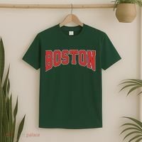 Boston Massachusetts Classic Curve T-Shirt thumb 2