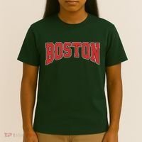 Boston Massachusetts Classic Curve T-Shirt thumb 4