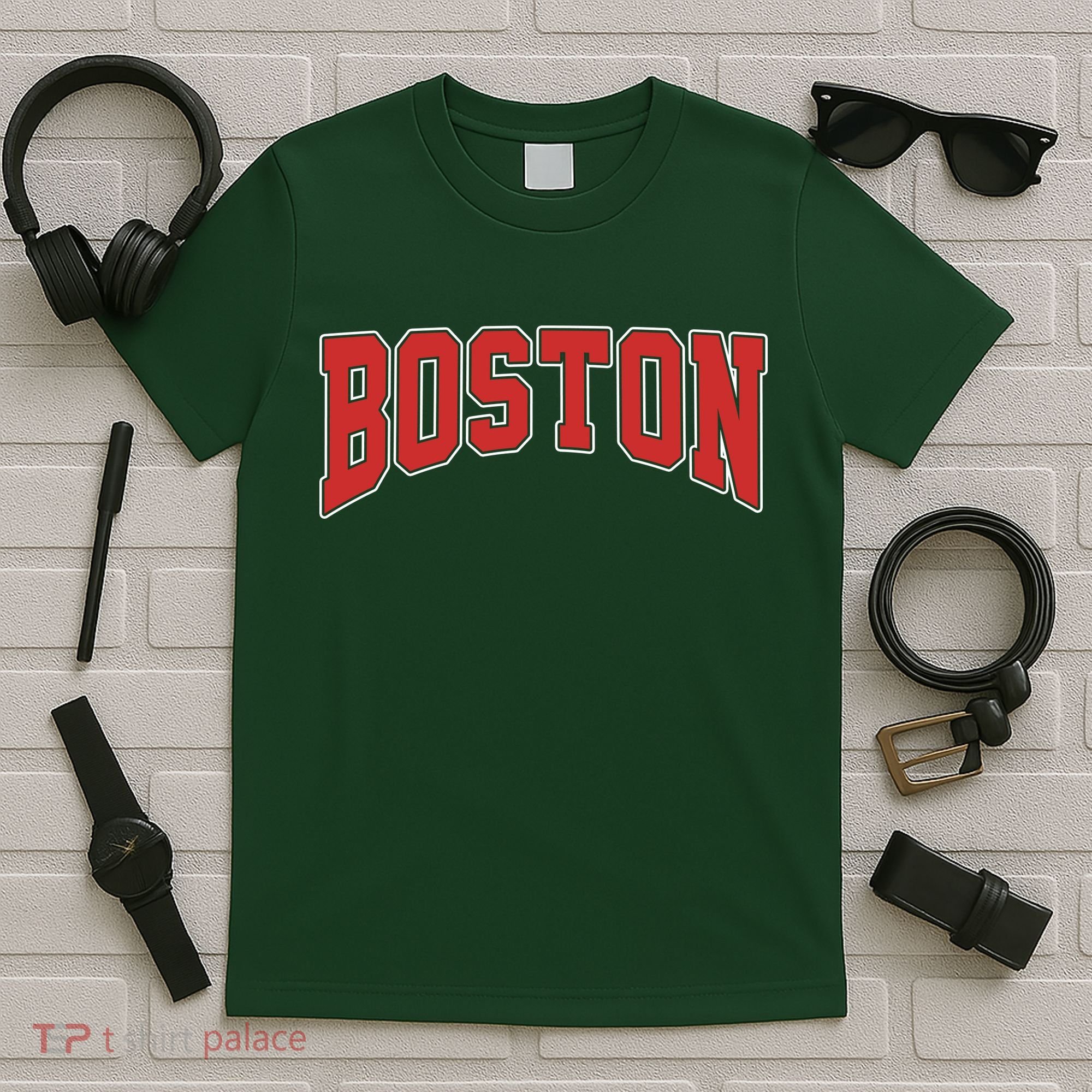 Boston Massachusetts Classic Curve T-Shirt