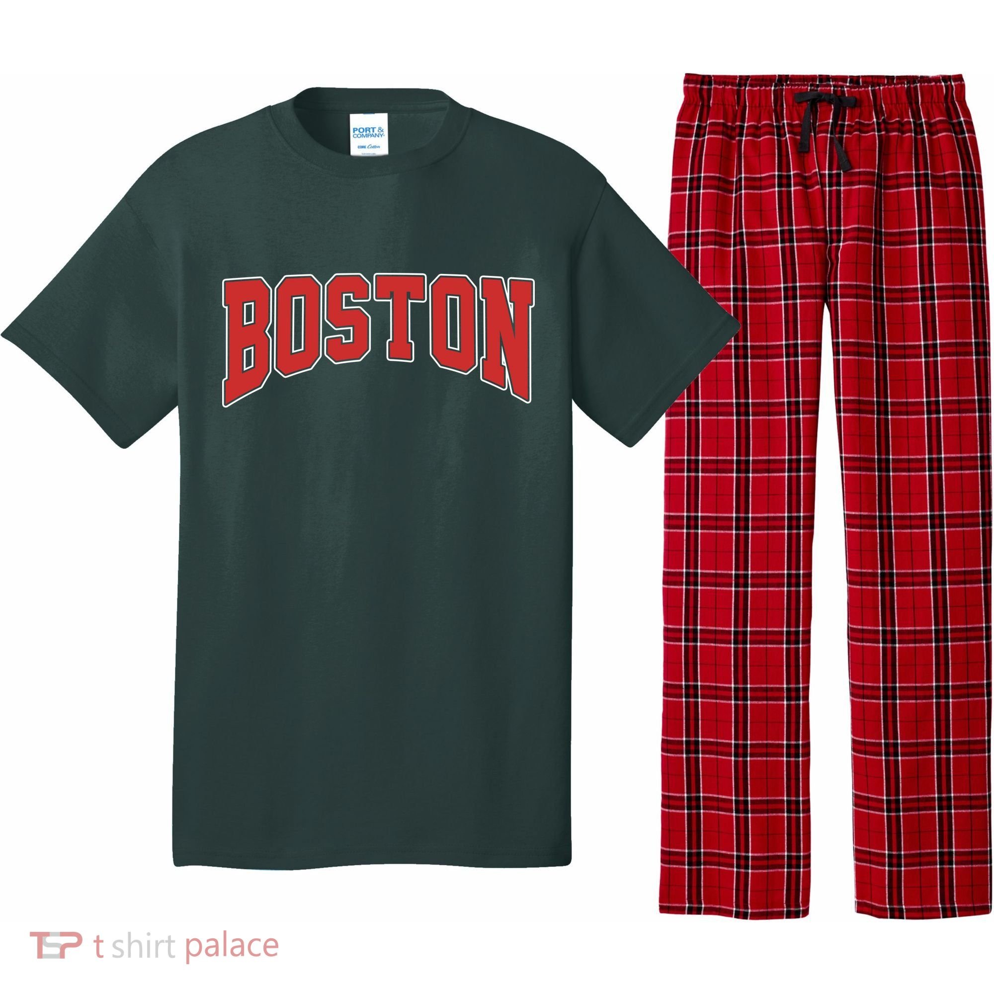 Boston Massachusetts Classic Curve Pajama Set