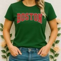 Boston Massachusetts Classic Curve Women's T-Shirt thumb 2