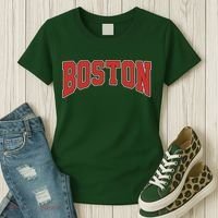 Boston Massachusetts Classic Curve Women's T-Shirt thumb 3