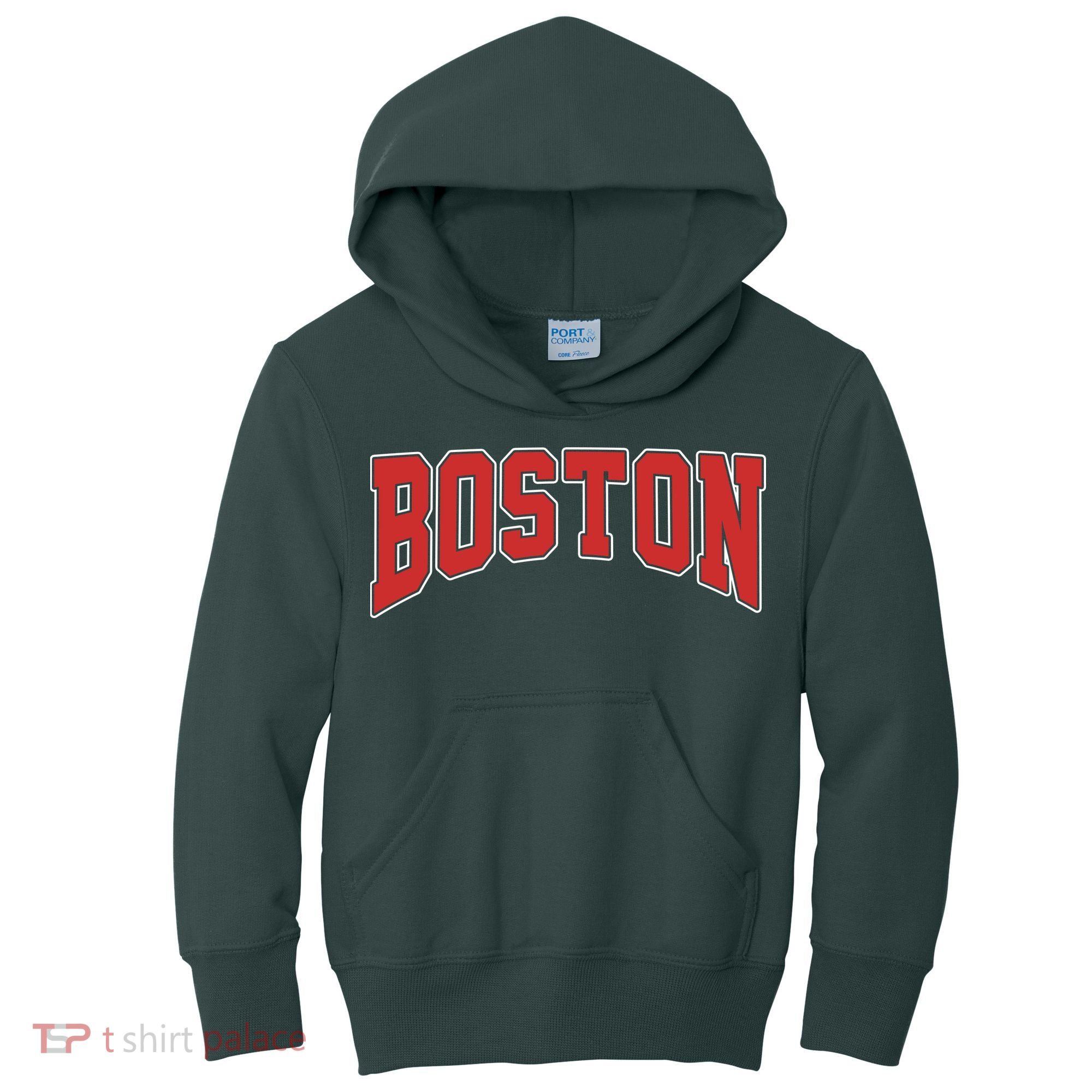 Boston Massachusetts Classic Curve Kids Hoodie