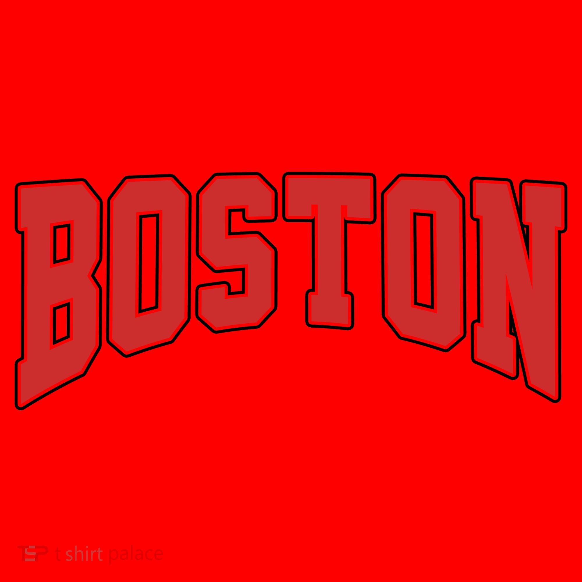 Boston Massachusetts Classic Curve Santa Hat