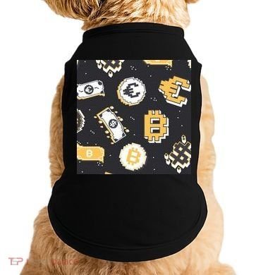Bitcoin Money Currency Pixel Doggie Tank