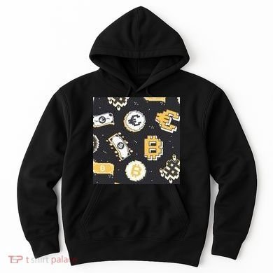 Bitcoin Money Currency Pixel Hoodie