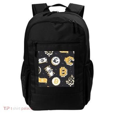Bitcoin Money Currency Pixel Backpack