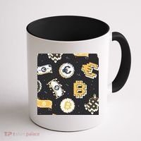 Bitcoin Money Currency Pixel Coffee Mug thumb 1