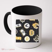 Bitcoin Money Currency Pixel Coffee Mug thumb 0