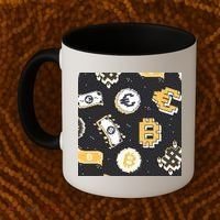 Bitcoin Money Currency Pixel Coffee Mug thumb 2