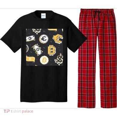 Bitcoin Money Currency Pixel Pajama Set