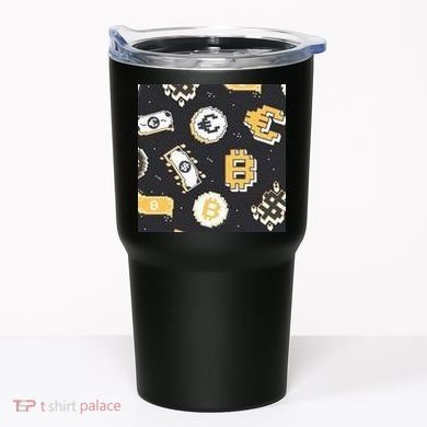 Bitcoin Money Currency Pixel Tumbler