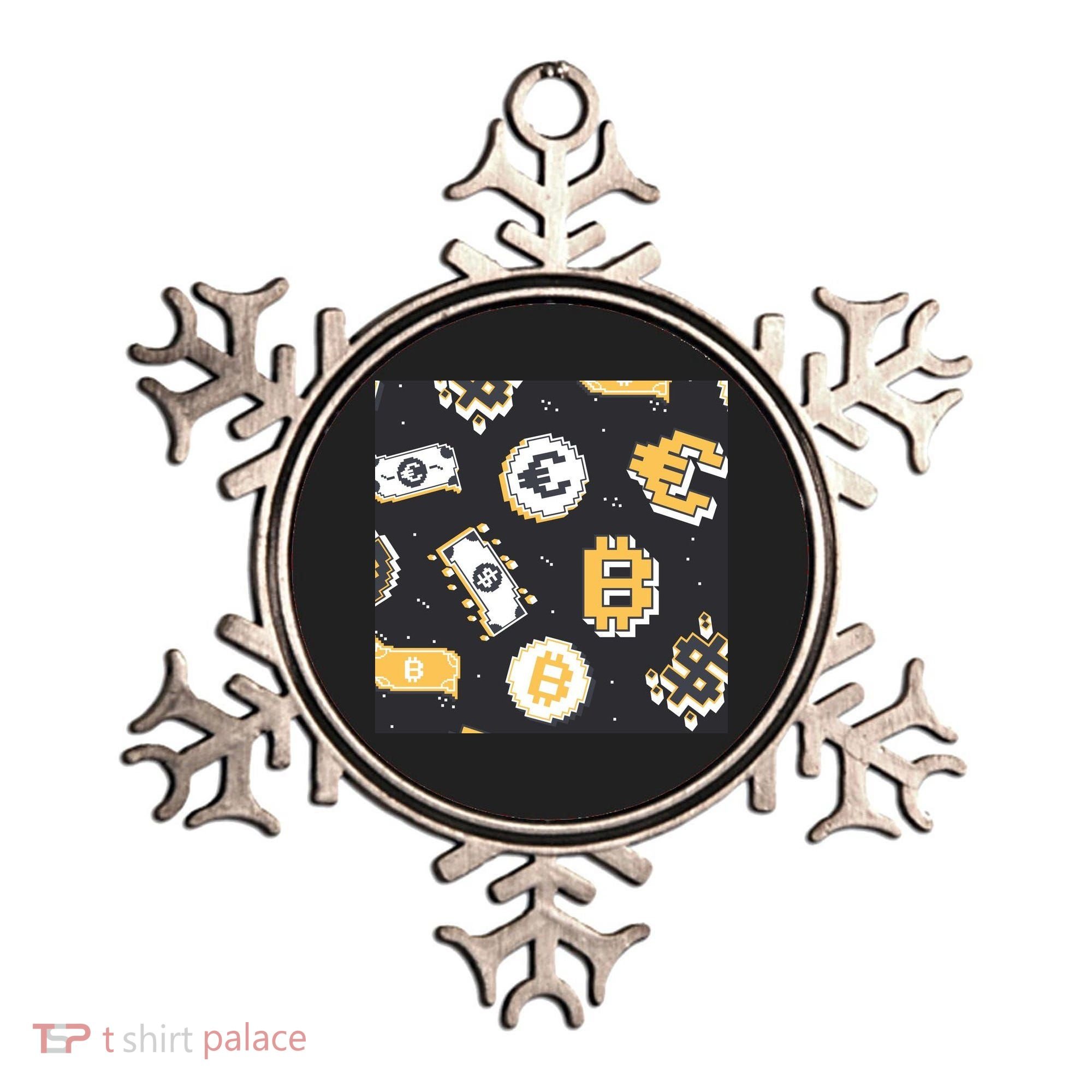 Bitcoin Money Currency Pixel Ornament