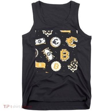 Bitcoin Money Currency Pixel Tank Top