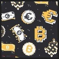 Bitcoin Money Currency Pixel Golf Towel thumb 3