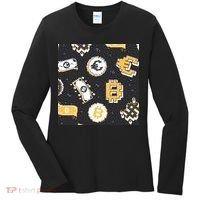 Bitcoin Money Currency Pixel Women's Long Sleeve Shirt thumb 0