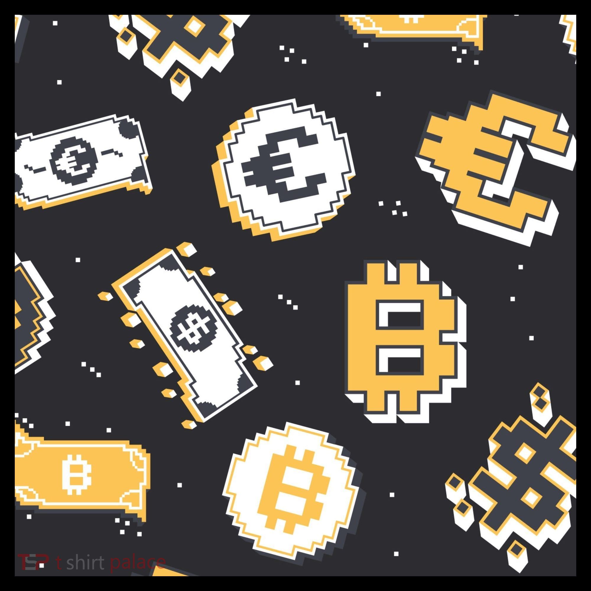 Bitcoin Money Currency Pixel Women's T-Shirt