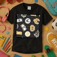 Bitcoin Money Currency Pixel Kids T-Shirt thumb 3