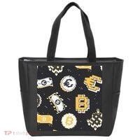 Bitcoin Money Currency Pixel Tote Bag thumb 0