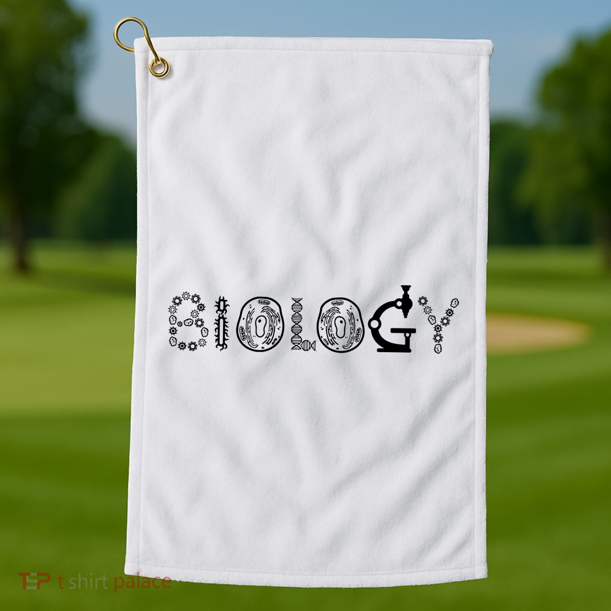 Biology Microscope Dna Teacher Paramecium Gift Idea Golf Towel