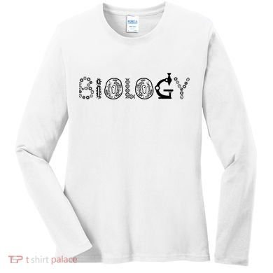 Biology Microscope Dna Teacher Paramecium Gift Idea Women's Long Sleeve Shirt