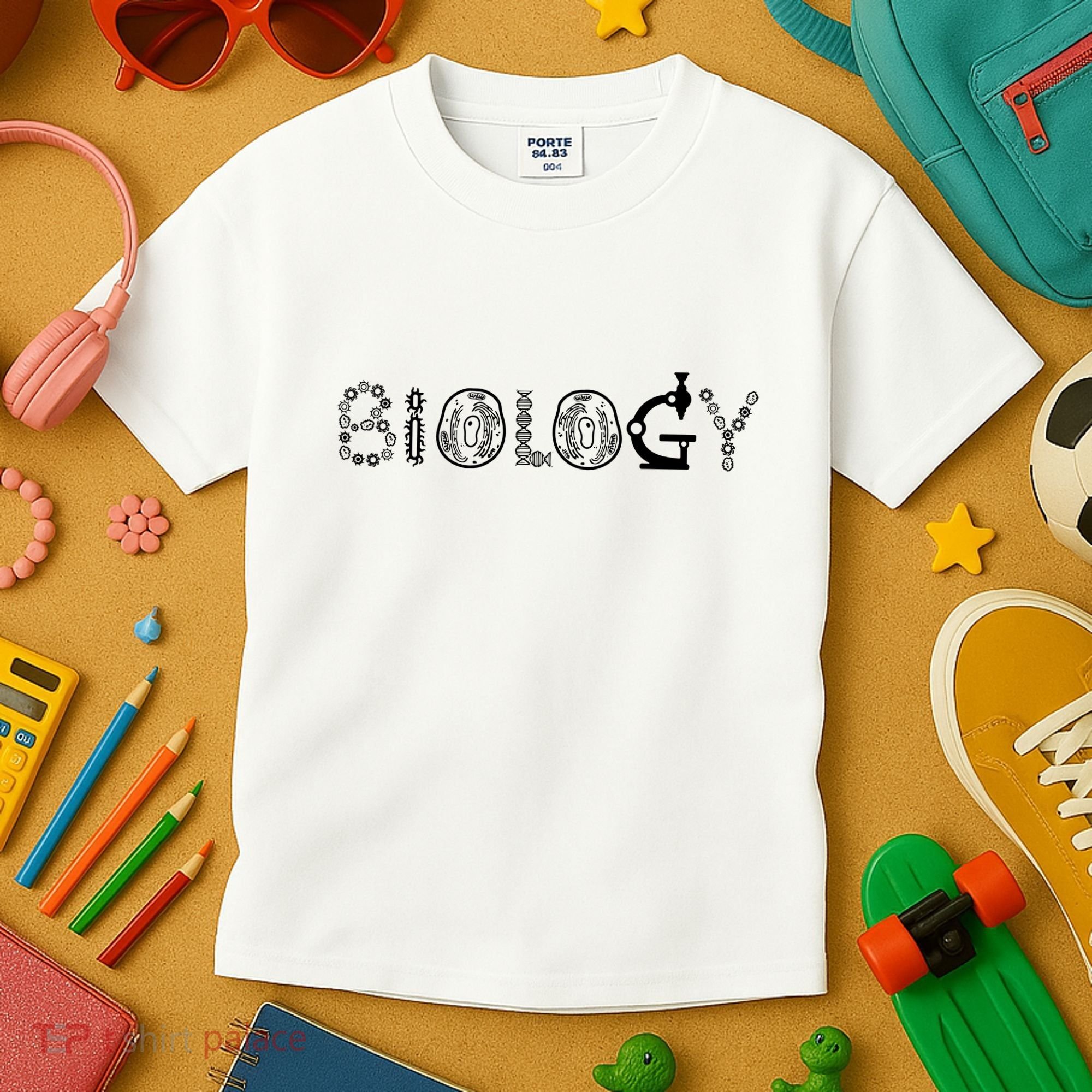 Biology Microscope Dna Teacher Paramecium Gift Idea Kids T-Shirt