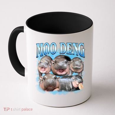 Blue Moo Deng Meme Hippo Funny Coffee Mug