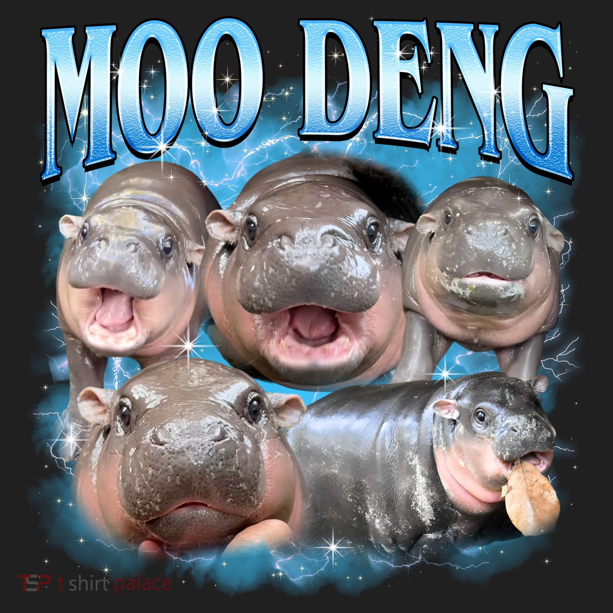 Blue Moo Deng Meme Hippo Funny Tumbler