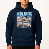 Blue Moo Deng Meme Hippo Funny Hoodie thumb 2