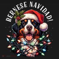 Bernese Mountain Dog Christmas Funny Bernese Navidad Berner Bucket Hat thumb 4