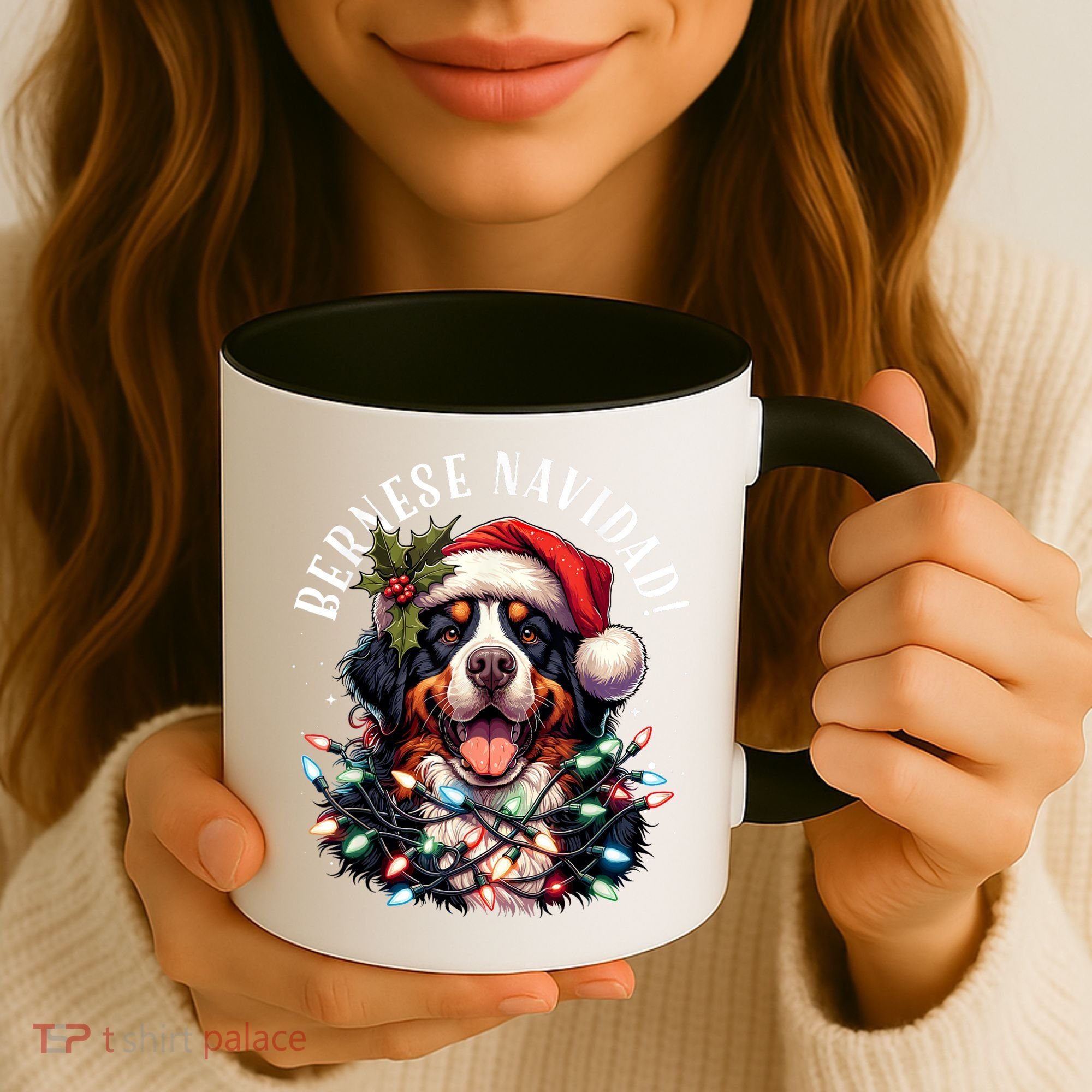 Bernese Mountain Dog Christmas Funny Bernese Navidad Berner Coffee Mug