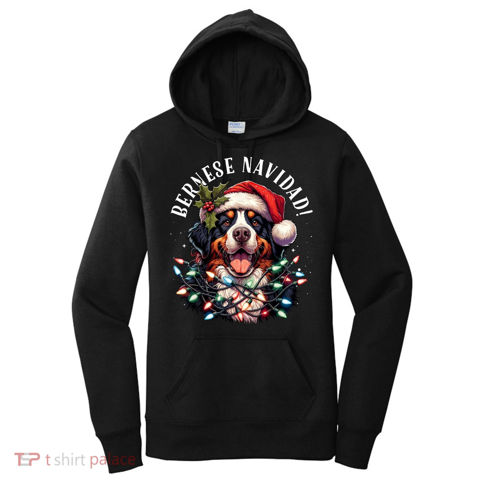 Bernese Mountain Dog Christmas Funny Bernese Navidad Berner Women's Hoodie