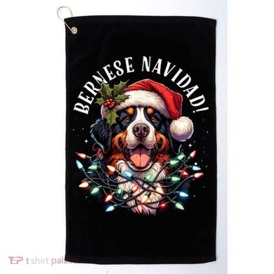 Bernese Mountain Dog Christmas Funny Bernese Navidad Berner Golf Towel