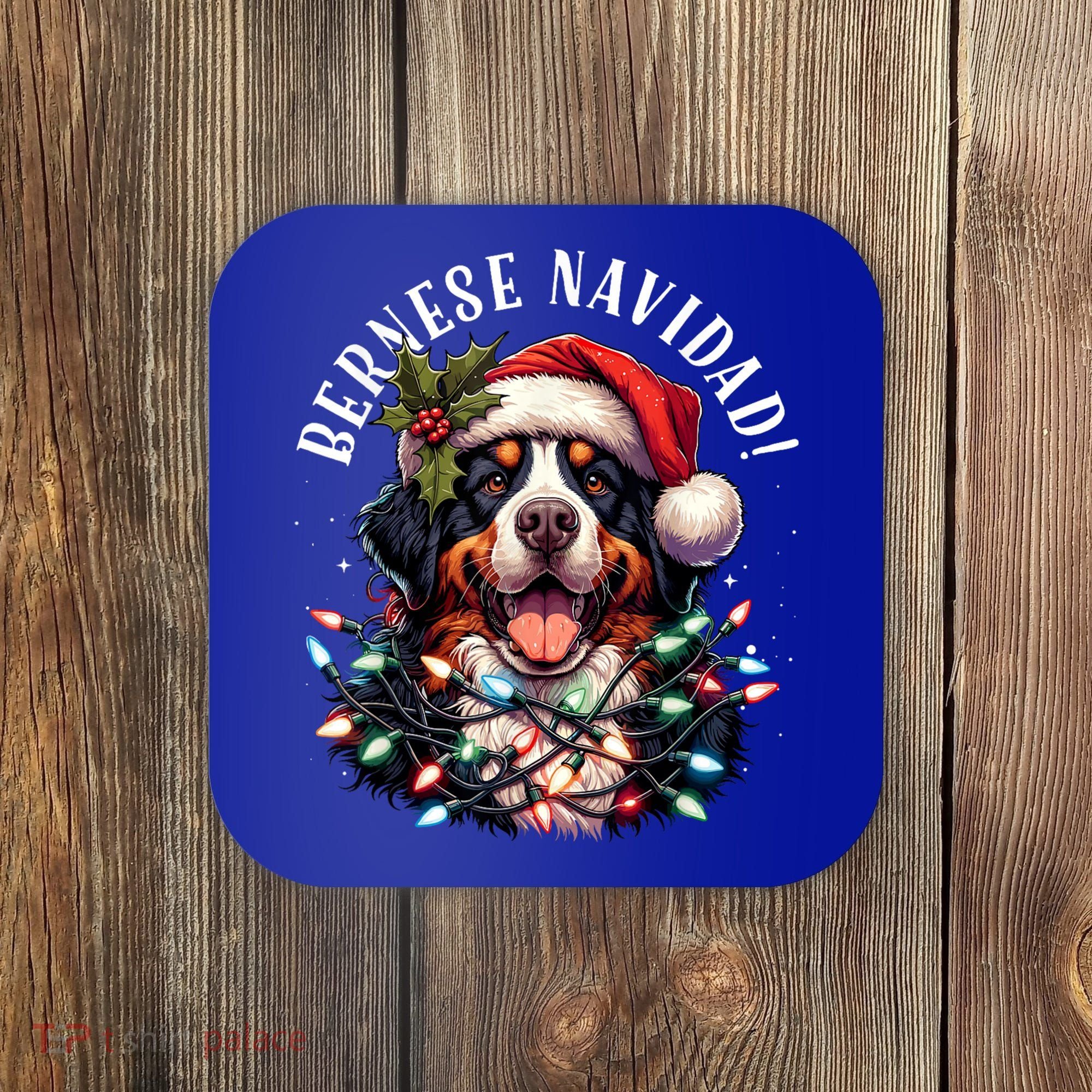 Bernese Mountain Dog Christmas Funny Bernese Navidad Berner Coaster