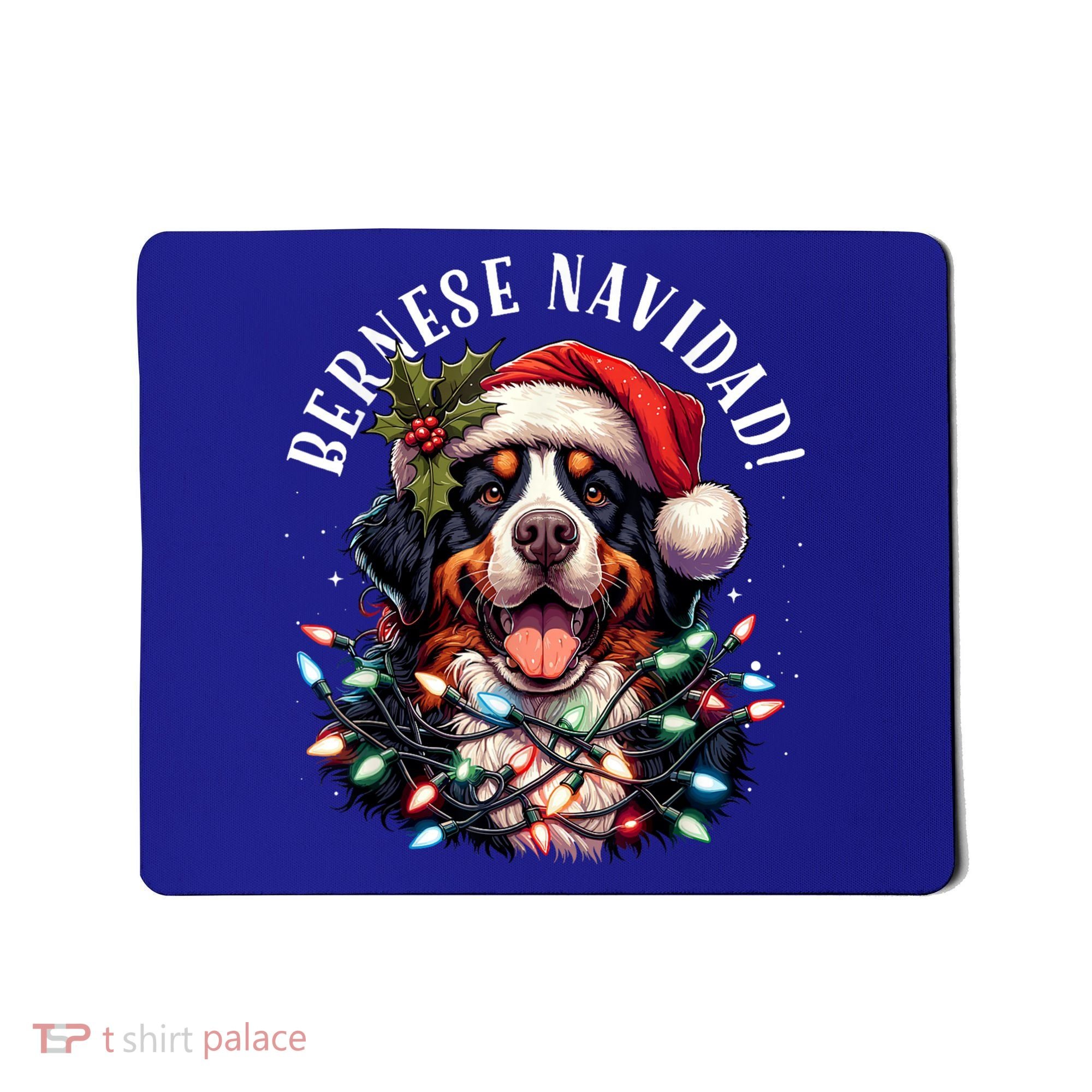 Bernese Mountain Dog Christmas Funny Bernese Navidad Berner Mousepad