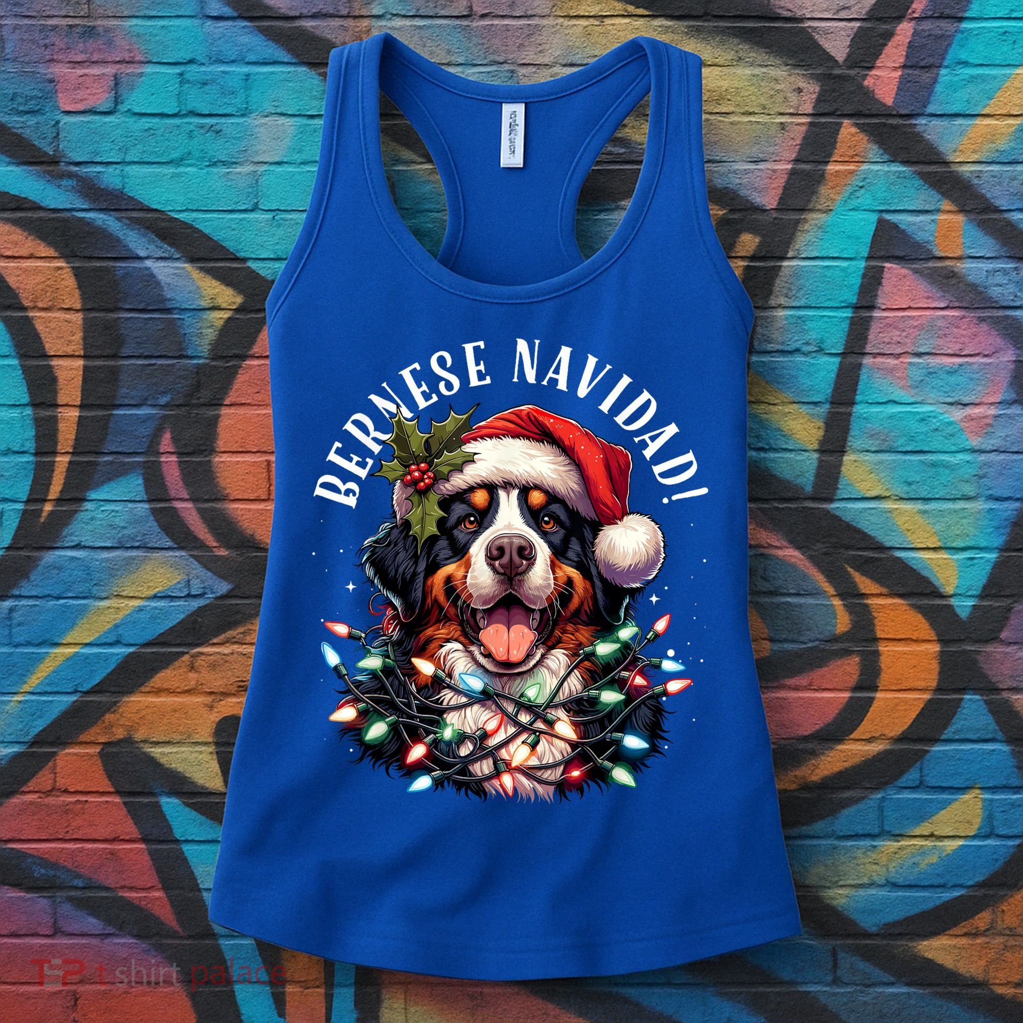 Bernese Mountain Dog Christmas Funny Bernese Navidad Berner Women's Tank Top