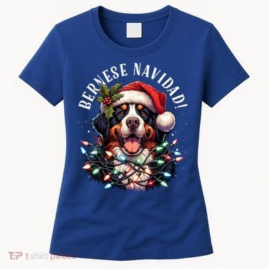 Bernese Mountain Dog Christmas Funny Bernese Navidad Berner Women's T-Shirt