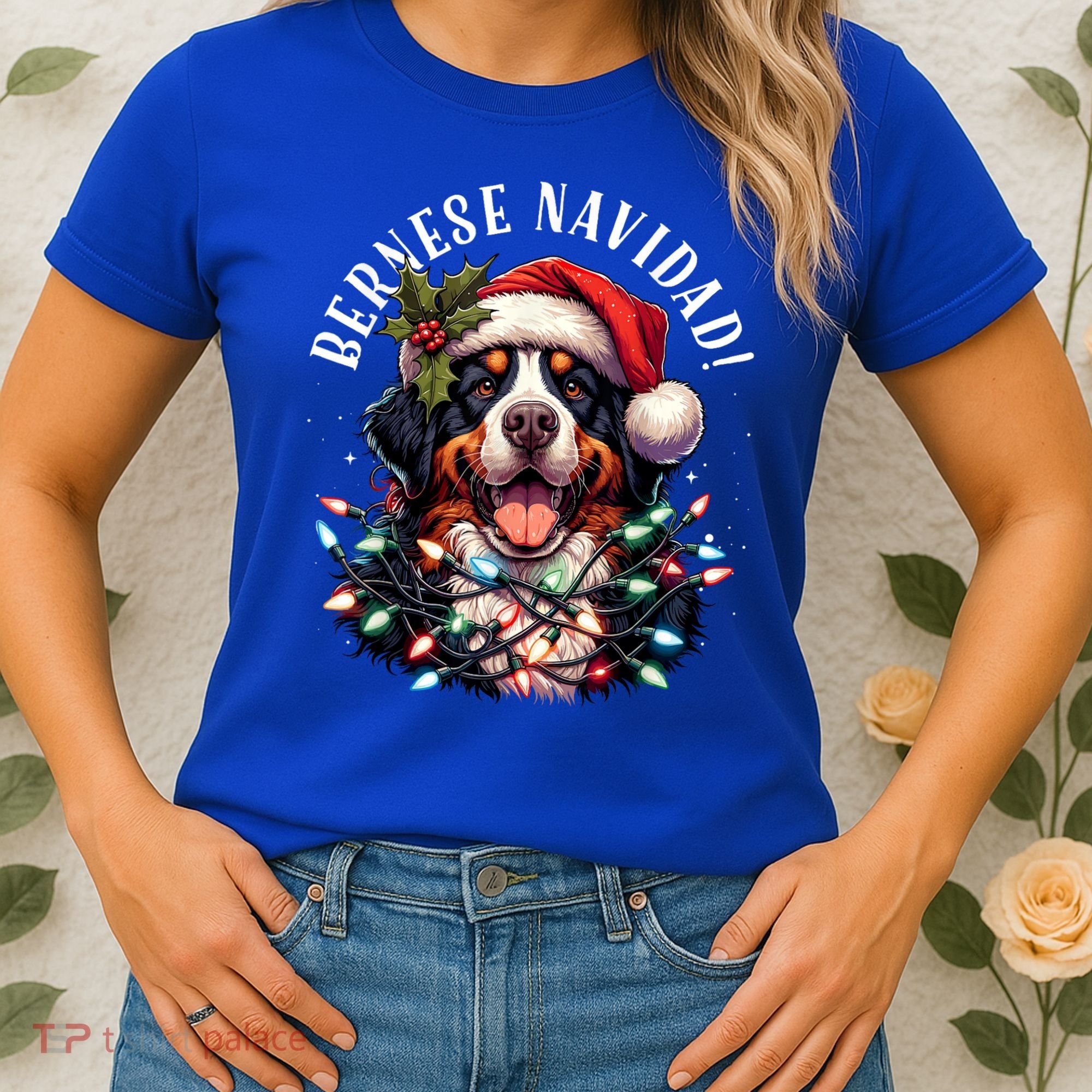 Bernese Mountain Dog Christmas Funny Bernese Navidad Berner Women's T-Shirt